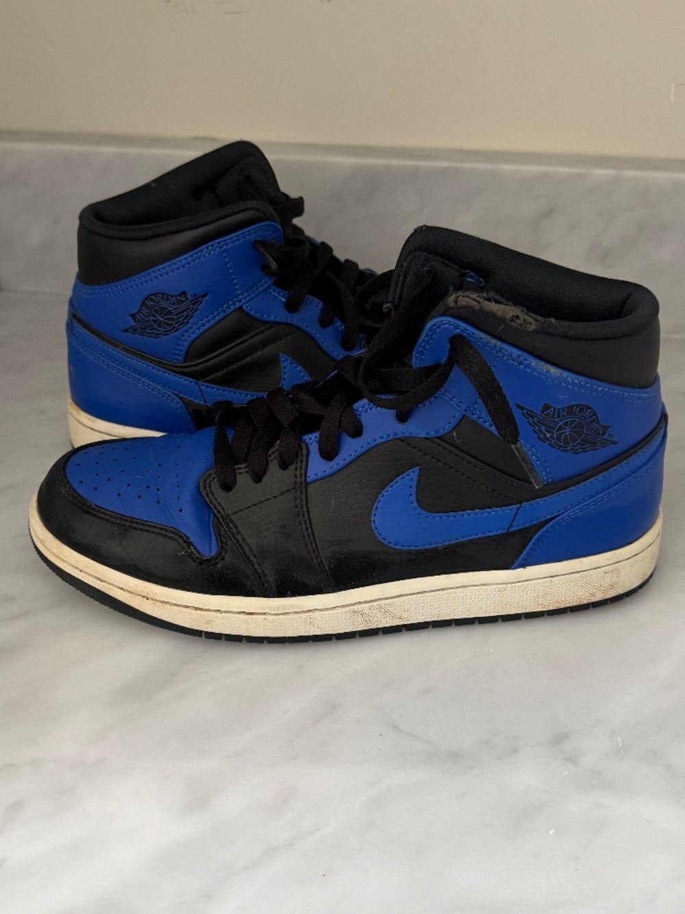 Nike Jordan Mid black and blue size 8